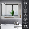 LED Illuminated Bathroom Mirror with Bluetooth Speaker Touch Sensor Demister Pad