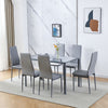 Modern Tempered Glass Dining Tables Kitchen for Dining Room Kitchen 4 Colours