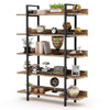 Industrial Wood Bookshelf Bookcase Wood Storage Shelves Heavy Dudy