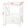 Bedside Table Nightstand Bedside Cabinet with Drawer Storage Unit Bedroom Home