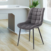 2/4x Kitchen Dining Chair Living Room Lounge Velvet Padded Chairs with Metal Leg