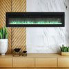 40/50/60/70inch Remote Control LED Electric Fireplace Glass 9 Colour Light