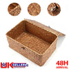 SMALL WICKERS STORAGE BASKET BOX WITH LID & LOCK WOVEN WICKER LANDRY HAMPER GIFT