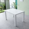 Wood White High Gloss Dining Table Dining Room Rectangular 4-6 Seats Kitchen