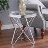 Large 45cm Round Table Side Table Glass Coffee Harpin Circular Indoor LivingRoom