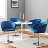 1pc Barstool Velvet Cushioned Bar Stool Metal Base Salon Pub Chair Adjustable