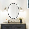 Black Oval Wall Mounted Mirror Bathroom Bedroom Makeup Dressing Mirror Golden UK