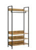 Zahra Bedroom Double Open Wardrobe 4 Shelves Furniture Storage Cupboard