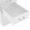 3 Drawers Metal Home Office Filing Cupboard Unit on Castors Cabinet White/Black