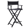 Black Aluminum Frame Makeup Artist Chair Outdoor Portable Folding Director Chair