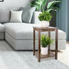 Vintage Carving Art Bamboo Tall Plant Stand Pot Holder Home Side Table End Table