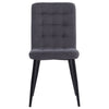 4X Upholstered Velvet Linen Dining Chairs Tufted Button Kitchen High Back Chair