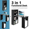 3 IN 1 Computer Desk Home Office Workstation W/ Bookcase 4-tier Storage Shelves
