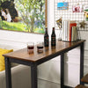 Industrial Breakfast Bar Table Slim Console Table Height Desk Tall Narrow Pub