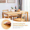 5-Piece Dining Set Bamboo Dining Table & 4 Chairs kitchen Furniture Waterproof