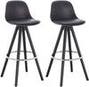 Set of 2 Breakfast Kitchen Bar Stools Backrest High Bar Chair Four Colours