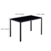 4x Velvet Dining Chairs Tempered Glass Rectangular Dining Table Diningroom Black