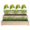 UK City Garden Raised Bed Elevated Flower Vegetable Grow Planter Box Seed Soil