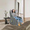 Grey Reclining Massage Sofa Armchair 6 Points Massage Heating Recliner Chair