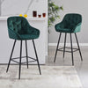 2* Velvet Bar Stools Breakfast Bar stool Pub Chairs Padded Seat Metal Leg CLIPOP