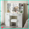 Bedroom Makeup Desk Vanity Set Dressing Table With LED Lights Mirror & Stool UK