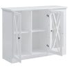 Modern Wood Cupboard Buffet Table Display Sideboard Storage Cabinet 3 Glass Door