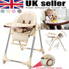 Baby Highchair Toddler Feeding Seat Foldable Adjustable Baby Dinning Table Chair