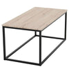 Wooden Coffee Tea Table With Metal Frame Industrial Living Room Table Rectangle