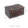 Rustic Wicker Woven Food Hamper 2/4 Person Cutlery Picnic Basket Set with Handle