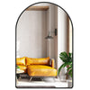Window Shape Wall Mounted Mirror Bathroom Bedroom Makeup Dressing Mirror Black