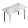 Stunning Gloss Finish Marble Dining Table Living Room Breakfast Table Party Xmas