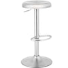 Round Stainless Steel Bar Stools Adjustable Swivel Chairs Kitchen Dining Chairs