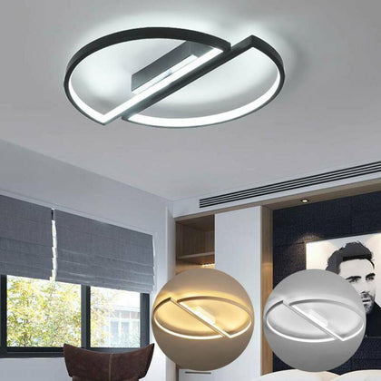 Modern LED Ceiling Light Half Ring Panel Down Lights Bathroom Kitchen Bedroom