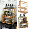 Bamboo Kitchen Shelf Organizer Countertop Rack Holder Bread Board Knife Storage