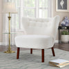 Teddy Velvet Upholstered Single Sofa Chair Occasional Accent Chair w/Footstool