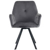 360° Swivel Accent Chair Velvet Upholstered Armchair Dining Chairs Desk Chair NS