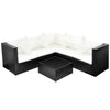 17 Pieces Garden Sofa Set Poly Rattan Black Outdoor Patio Couch Z4M2
