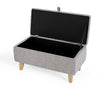 Linen Storage Ottoman Footstool Pouffe Bench Foot Stool Living Room Bedroom Seat