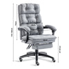 Home Office Chair Recliner Swivel Adjustable Linen Fabric Computer Desk Chair