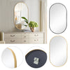 Large Oval Wall Mounted Bathroom Mirror Makeup Dressing Mirror Metal Frame UK