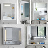 Mirrored Bathroom Cabinet LED White 1/2/3 Doors Mounted Cupboard Wall Mounted