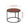 2Pcs Retro Brown Round Coffee Tables Set Sofa Side Nested End Tables Living Room