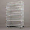 60/90CM Stackable Wire Storage Bin Rack Veg Fruit Snack Basket For Retail Shop