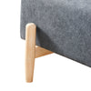Grey Linen Fabric Sofa Couch 2 Seater Wood legs Living Room Modern with Cushion