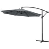 3m Garden Patio Parasol Sun Shade Banana Umbrella Cantilever with Cross Base Set