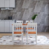 Solid Wooden Classic Dining Table and 4 Chairs Set Honey Kitchen Home Furniture