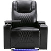 Electric Recliner Chair Lighting Gaming Home Theater Seating Leather Sofa QB