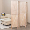 4 Panel Room Divider Wooden Screen Wall Folding Room Partition Separator Privacy