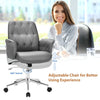 PU Leather Swivel Office Chair Ergonomic Computer Desk Chair Height Adjustable