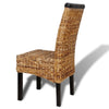 Dining Chairs 4 pcs Abaca Brown R8G7